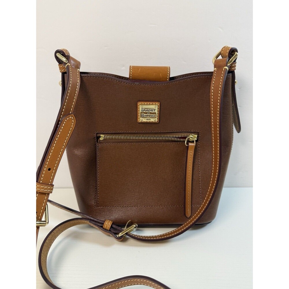 Dooney & Bourke Brown Leather Pebble Grain Ridley Purse R2037CA